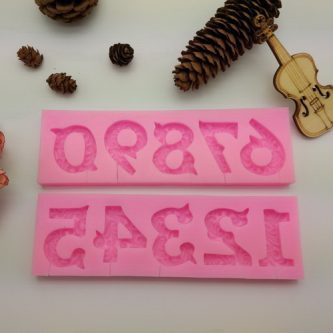 2 Pc Numbers Silicone Mold
