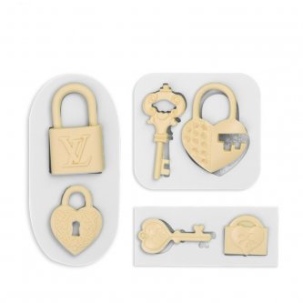 3-pc Retro Key/ Lock Silicone Molds