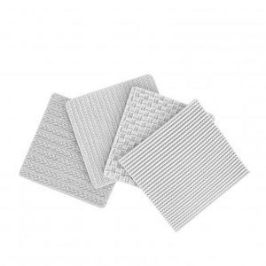 4pc Knitting Pattern Silicone Embossing Mold