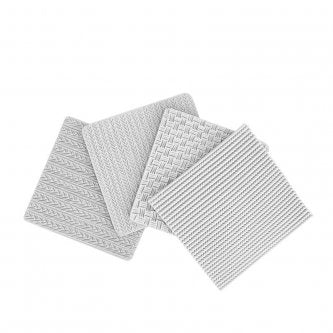 4pc Knitting Pattern Silicone Embossing Mold