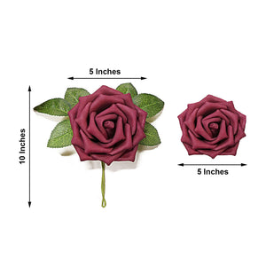 5" Rose (Burgundy)