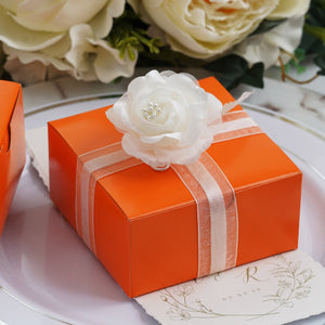 Orange Cake Party Favor Boxes