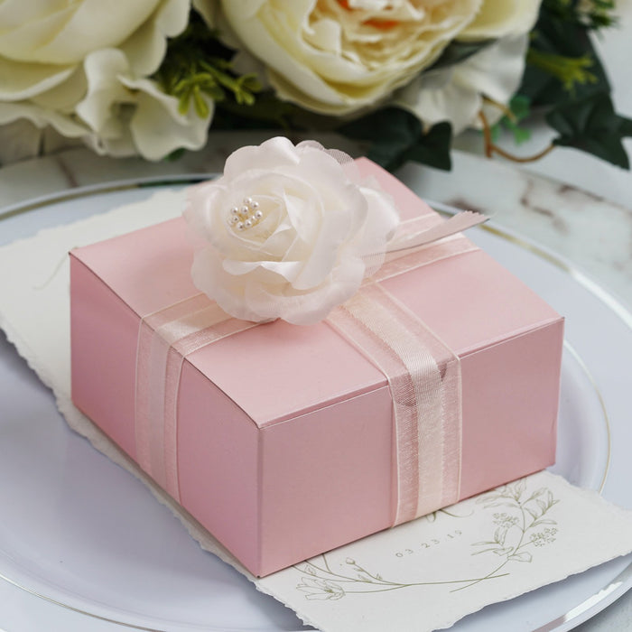 Pink Cake Party Favor Boxes