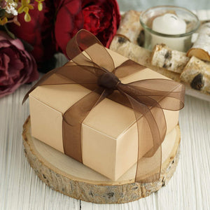 Tan Party Cake Boxes - Wedding Favor Boxes
