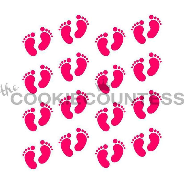 Baby Footprints Pattern Stencil