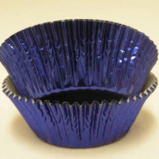 Blue Mini Foil Baking Cups