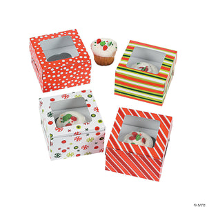 Bright Christmas Cupcake Box