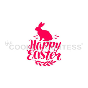 Happy Easter w/ Bunny stencil