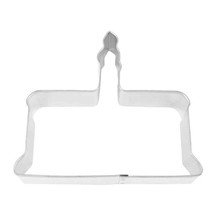 CAKE W/ CANDLE COOKIE CUTTER (4″)