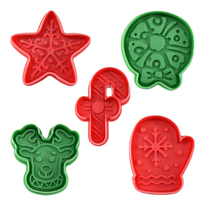 CHRISTMAS PASTRY & COOKIE STAMPERS S/5