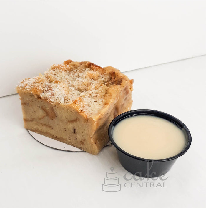 Coconut Rum Bread Pudding Slice
