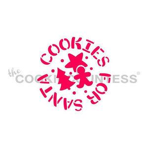 Cookies for Santa Round Stencil