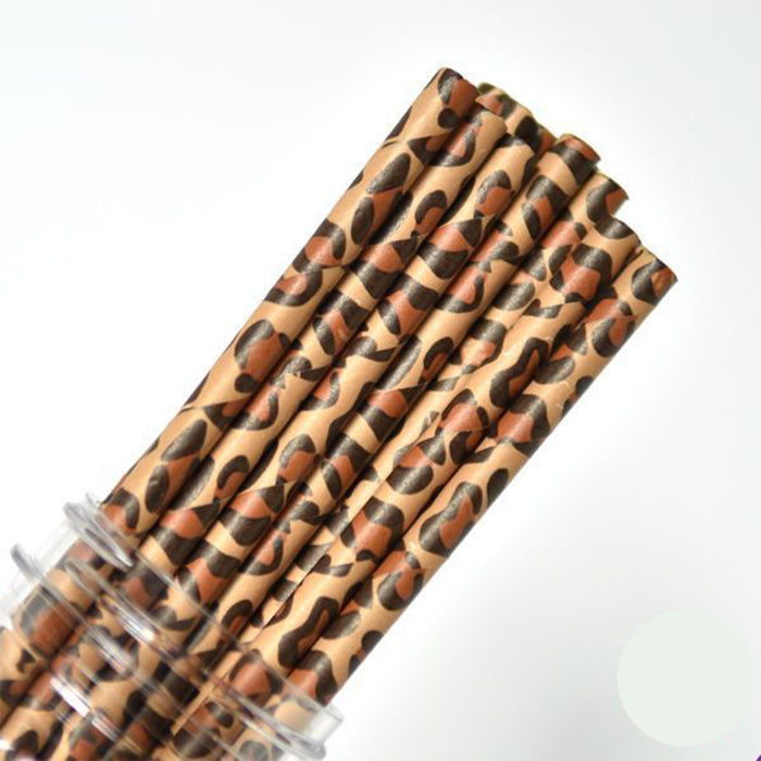 Patterned Paper Straws: Leopard