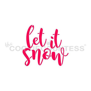 Let it Snow Handwritten Stencil