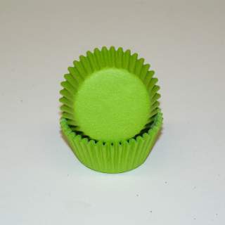 Lime Green Mini Baking Cups