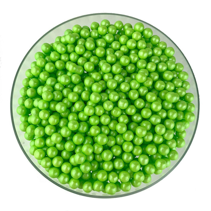 Shimmer Lime Green Sugar Pearls