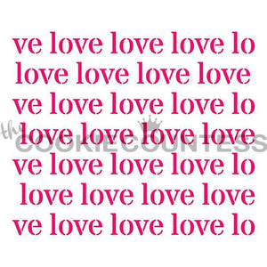 "LOVE" Repeat Pattern Stencil