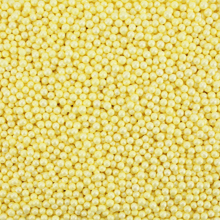 Pearly Pastel Yellow Sugar Pearls