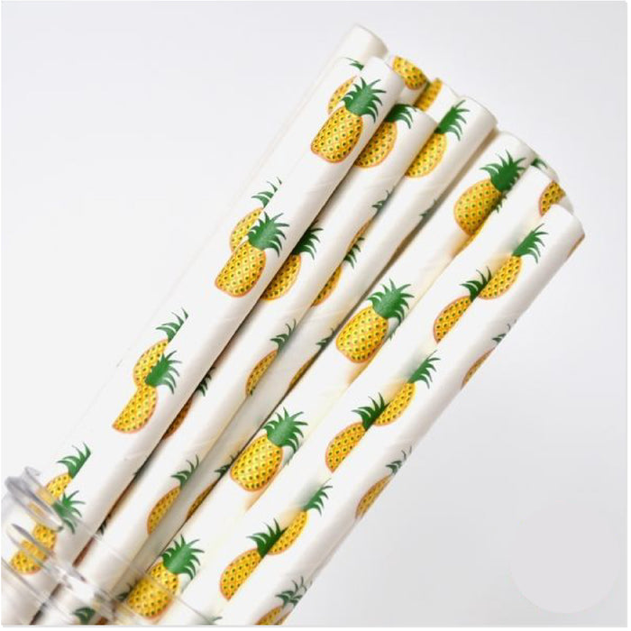 Patterned Paper Straws: Pineapple