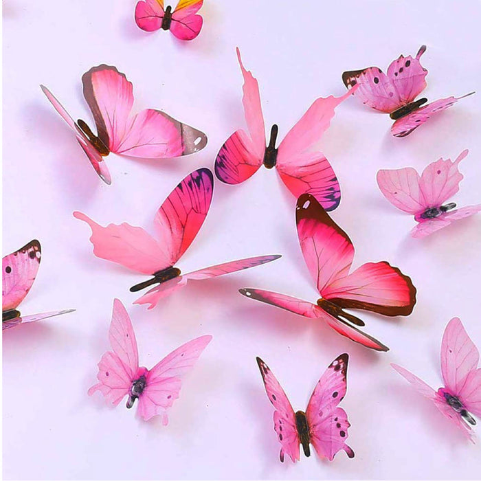 Pink Butterflies (6 pcs)