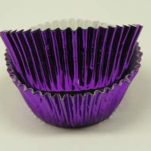 Purple Mini Foil Baking Cups