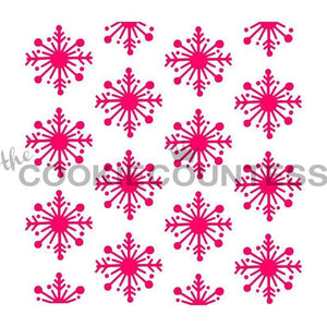 Retro Snowflakes Stencil