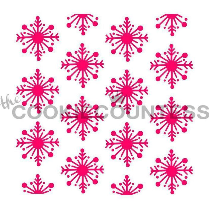 Retro Snowflakes Stencil