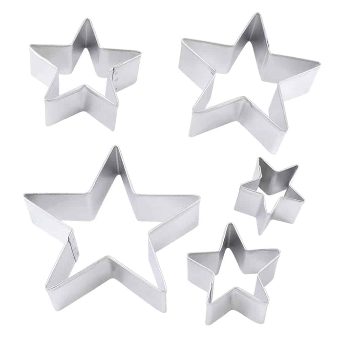 STAR COOKIE CUTTERS (5 PC SET)