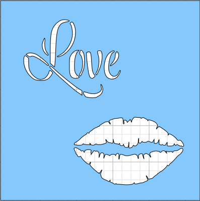 Love & Kisses Stencil