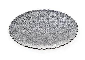 12" SILVER CIRCLE SCALLOPED CAKE BOARD