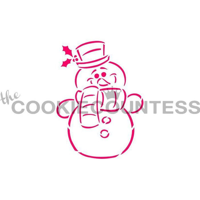 Snowman Stencil - Drawn by Krista