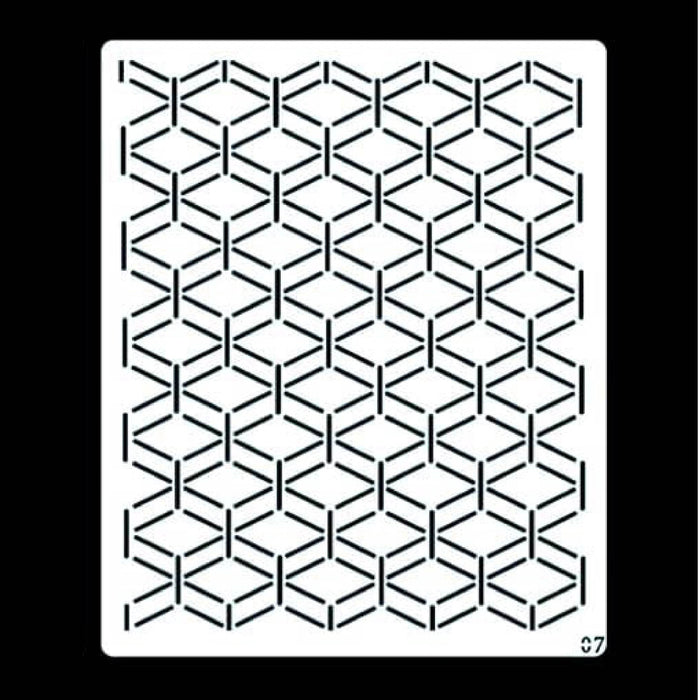 Tall Chain Link Pattern Stencil