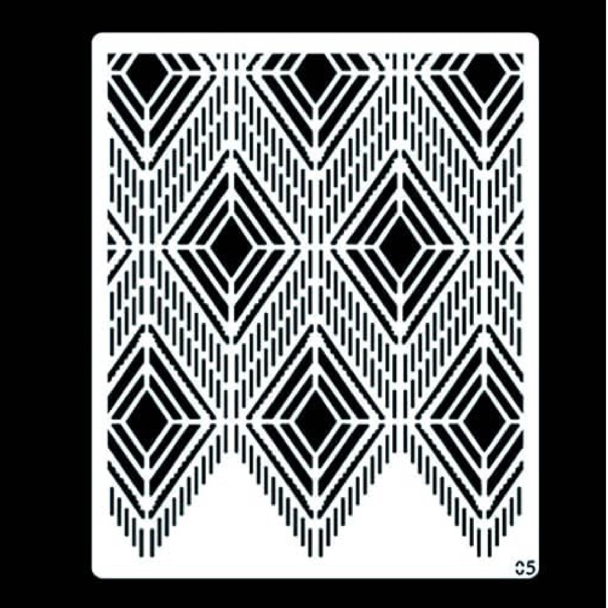 Tall Tribal Pattern Stencil – Cake Central Barbados