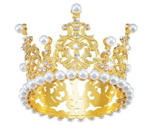 Tiara with Pearls Cake Topper