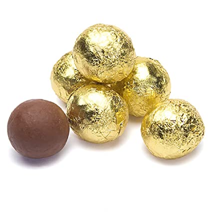 Gold Foil-Wrapped Chocolate Balls