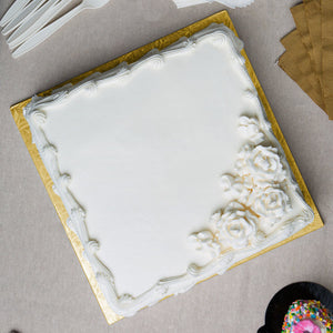 12" Gold Square Cake Drum (1/4" thick)