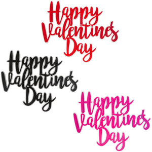 "Happy Valentines Day" Script Layon Cake Topper