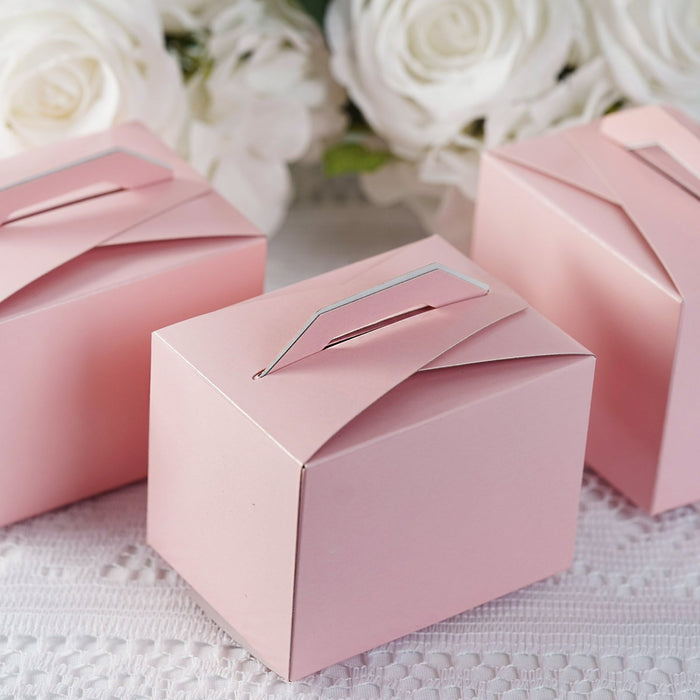 Pink Tote Favor Boxes