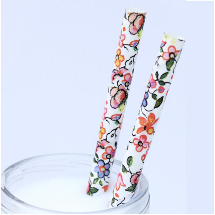 Flower Patterned Paper Straws: Vintage